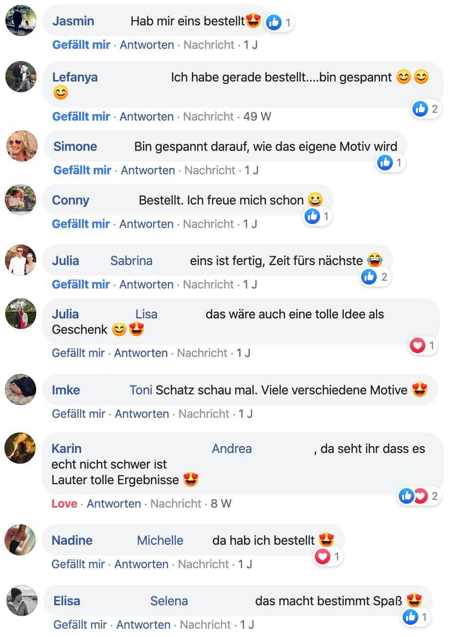 Malen nach Zahlen Kundenstimmen