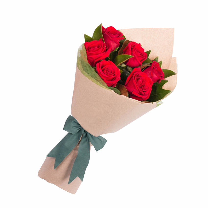 6 Red Roses Bouquet Www Egygift Com