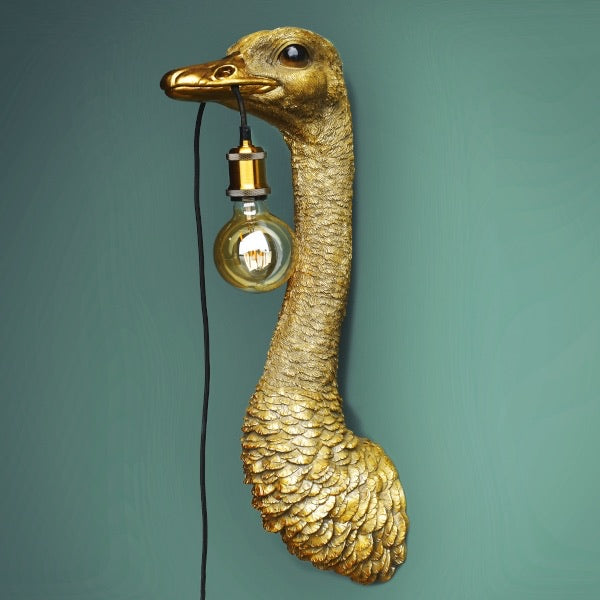 ostrich head wall light