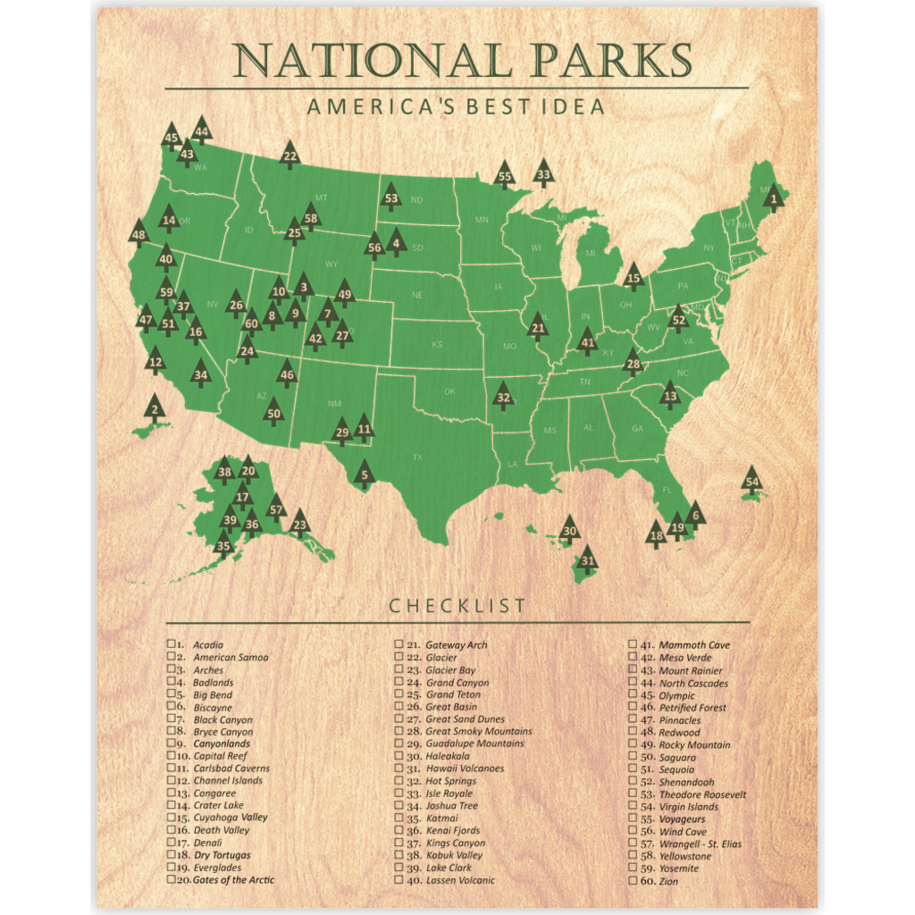 us-national-parks-map-11x14-print-best-maps-ever-national-park-maps