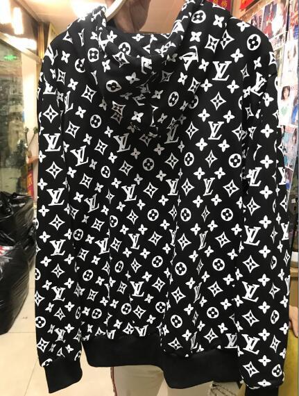 LV supreme hoodie - Black