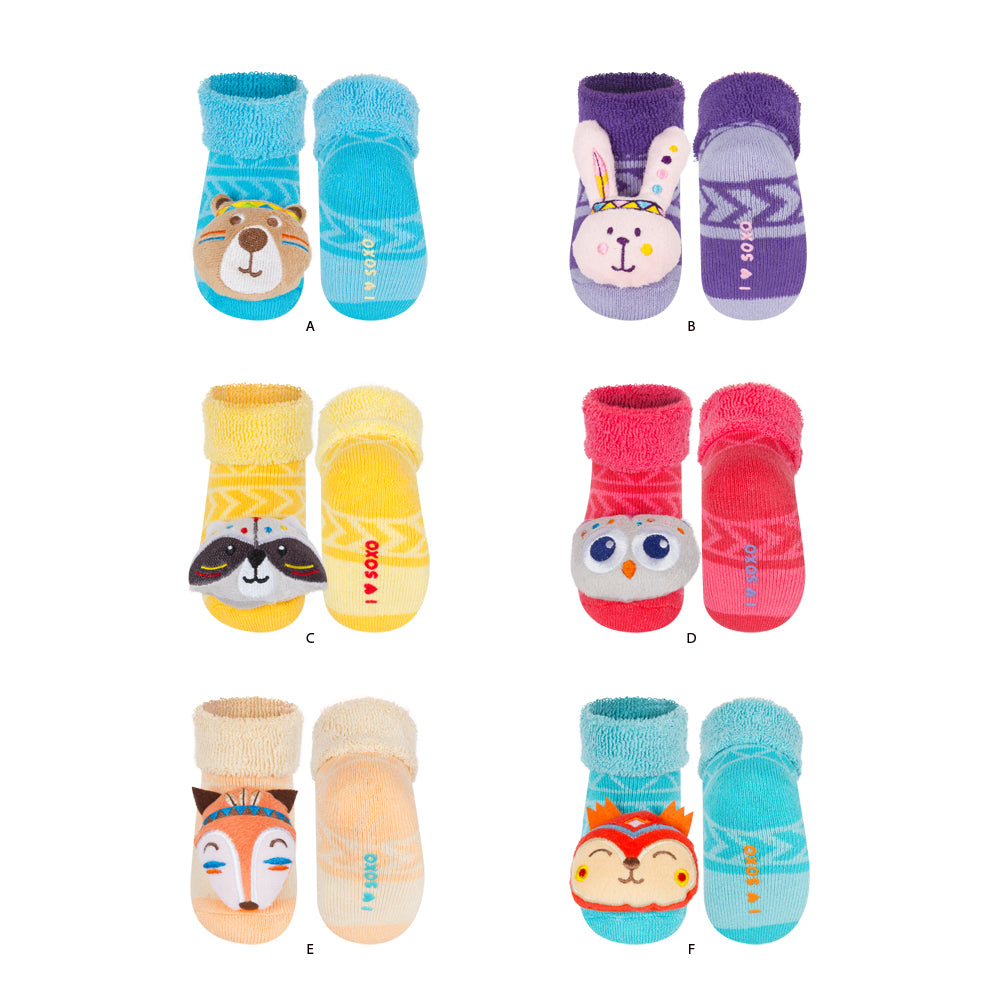 infant rattle socks