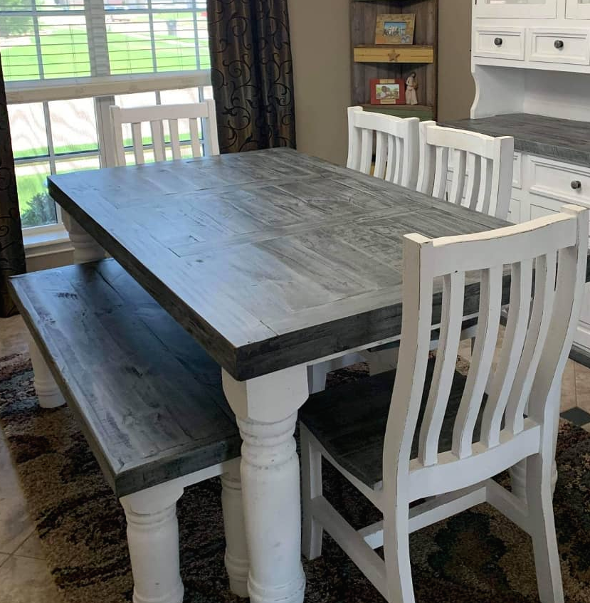 6' Slate Table Set – Rustic Furniture Depot
