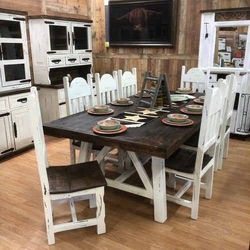 Farmhouse Dining Set – Rustic Furniture Depot