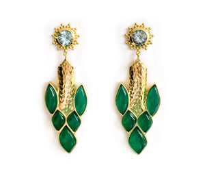 zara green earrings
