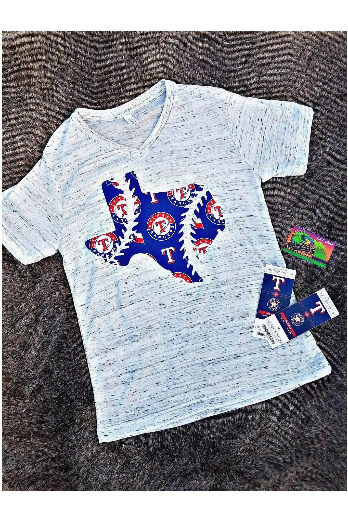 texas rangers v neck shirt