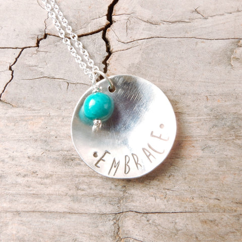 one little word silver pendant