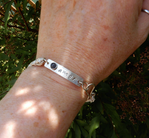 handstamped affirmation bracelet