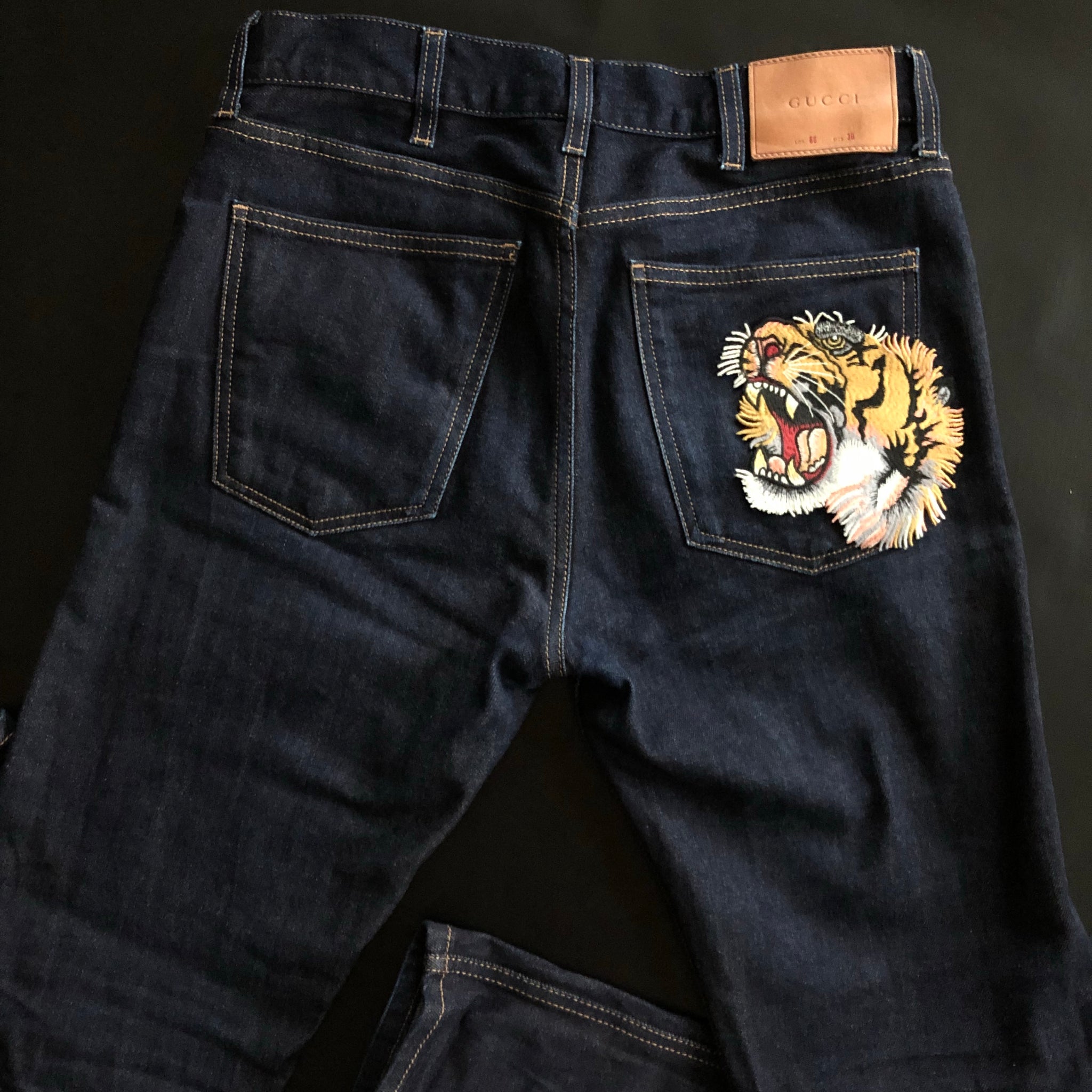 Post Kompleks barrikade Gucci Tiger Denim Pant – BackDrop-Store
