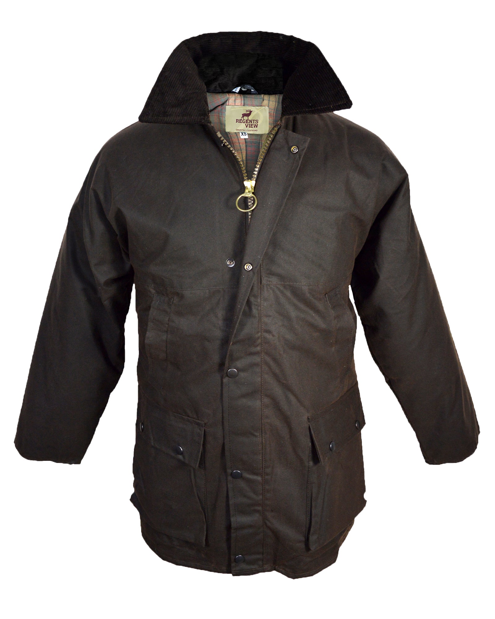 Regents View Padded Waxed Cotton Jacket - Brown – Midlandsclothing