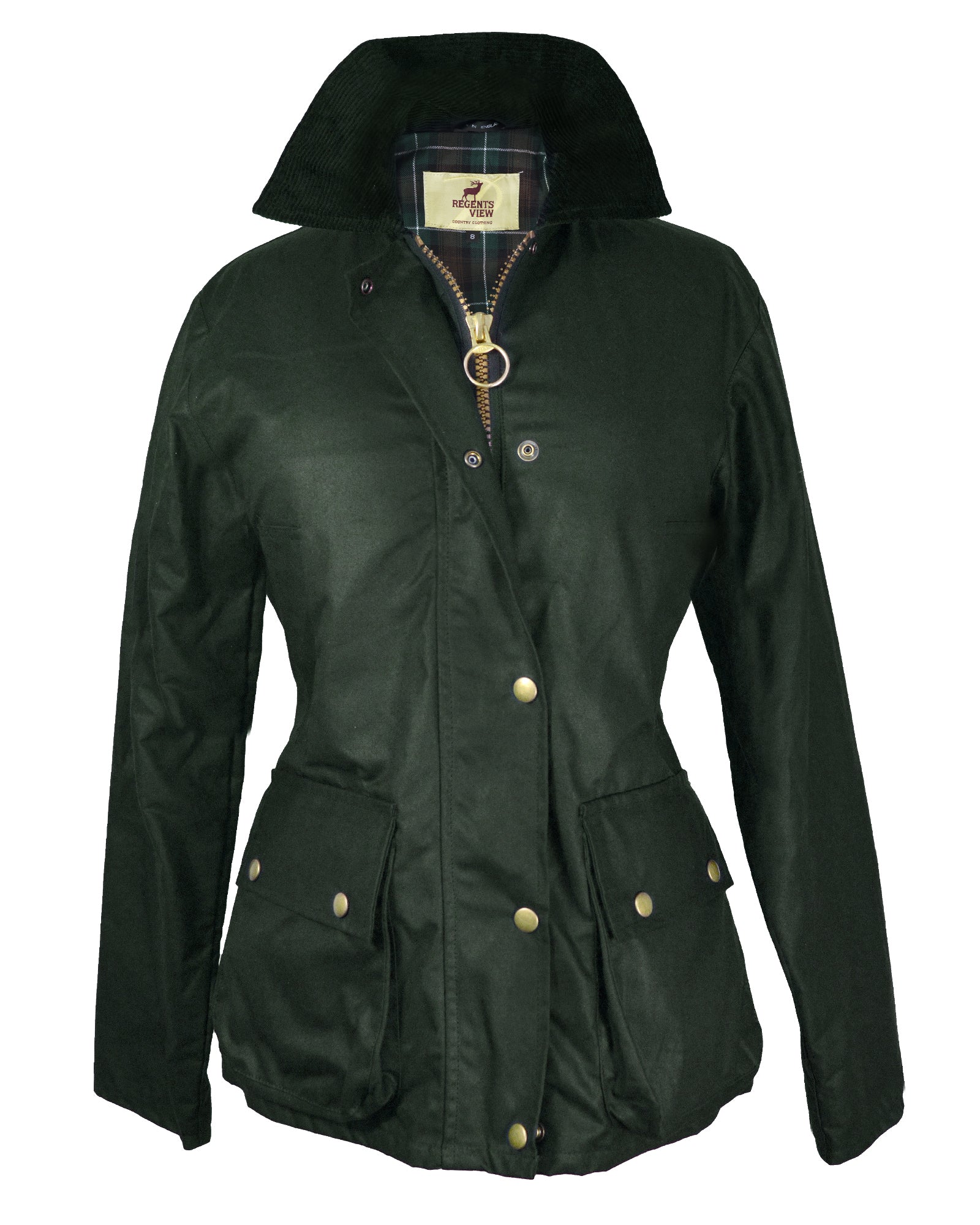 fitted wax jacket womens
