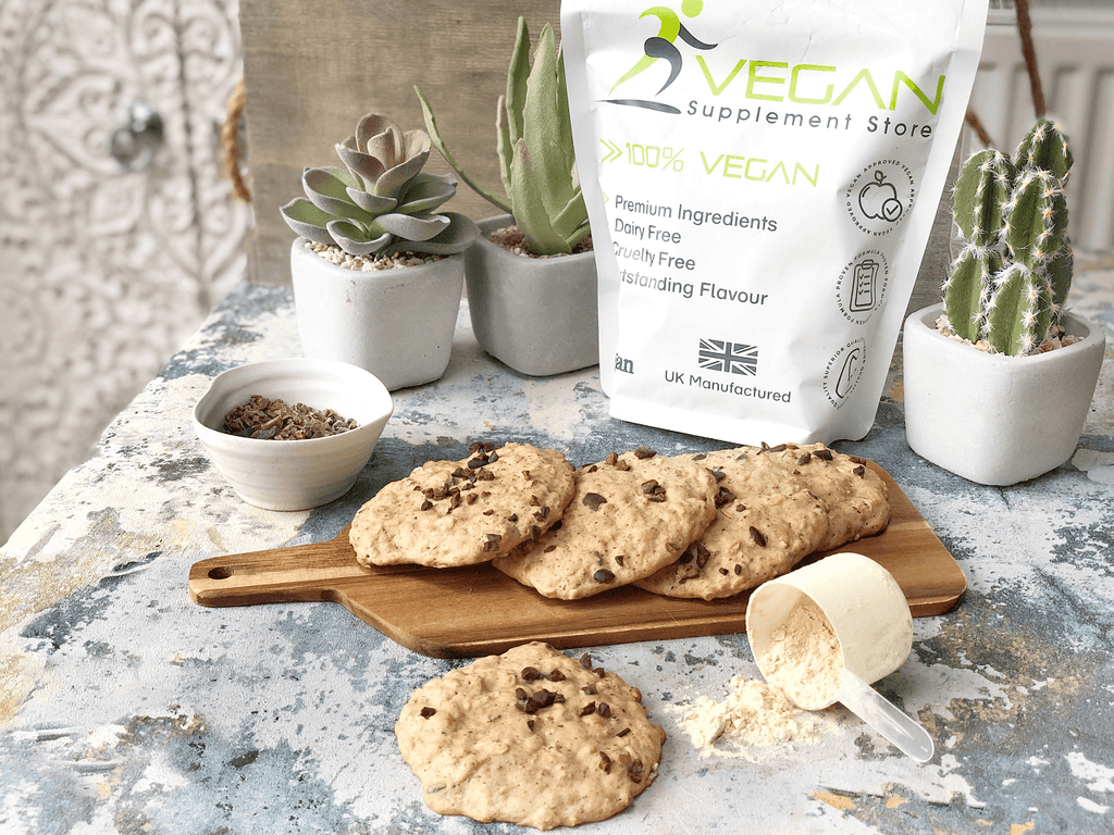 Plant-based high protein vegan chocolate chip cookie recipe