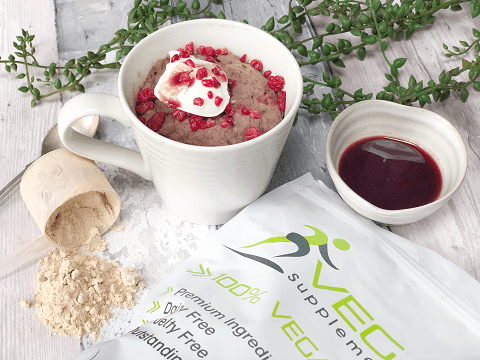 Vegan Raspberry Mug Cake Recipe High Protein