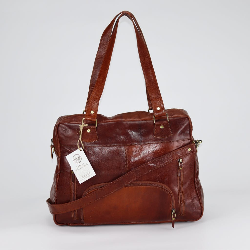 Genuine Handmade leather duffel weekender Messenger luggage travel bag ...