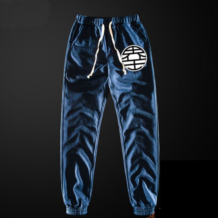 blue and black joggers