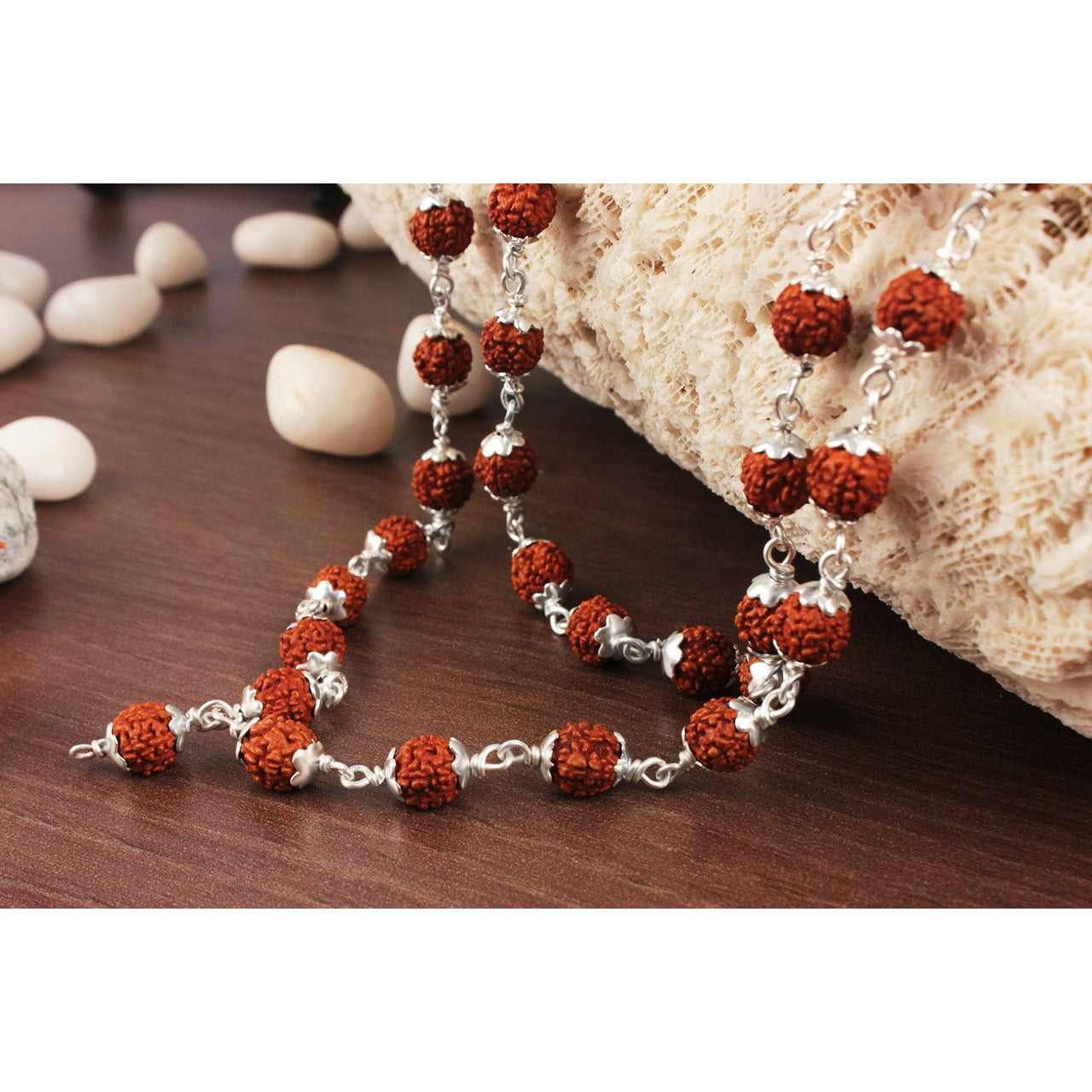 Рудракша. Rudraksha Bead. Наваратна с рудракшей. Pushkar Flowers - Rudraksha 50 гр.