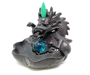 Backflow Incense Burner || Ceramic Eastern Dragon
