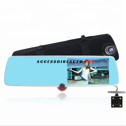Dashcam triple caméra tactile miroir écran 5" Full HD
