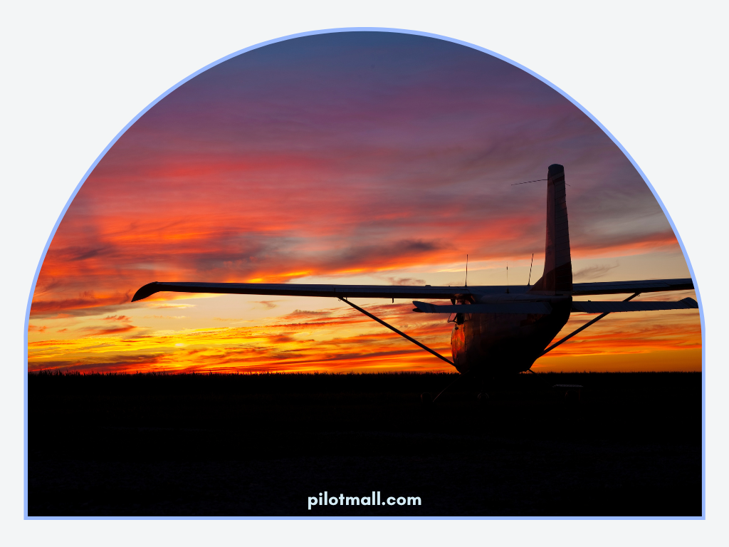 Un Cessna 172 con puesta de sol - Pilot Mall