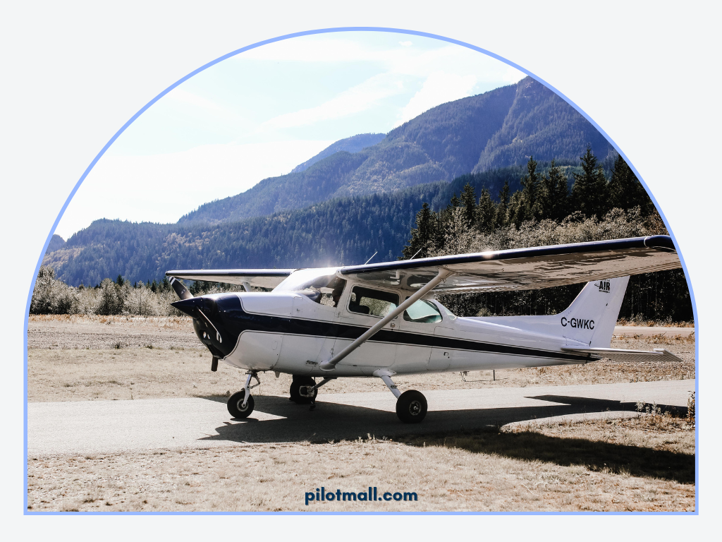 A Cessna 172 with the Mountains in the Background - Pilot Mall