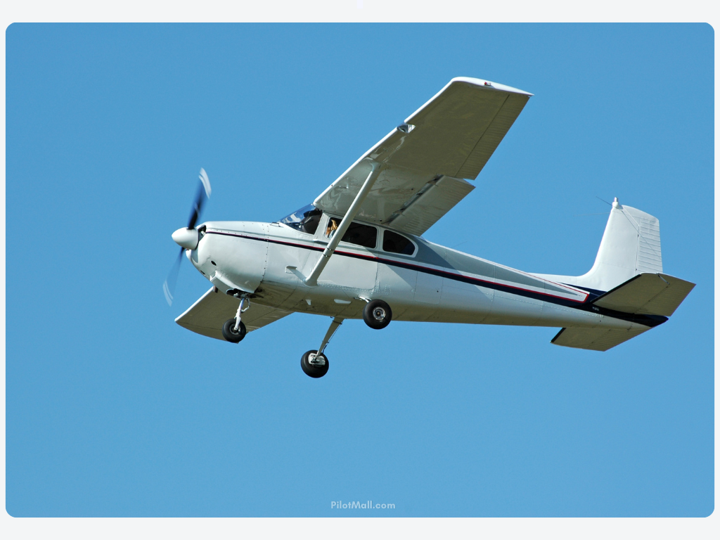 A Cessna flying in the clear blue sky