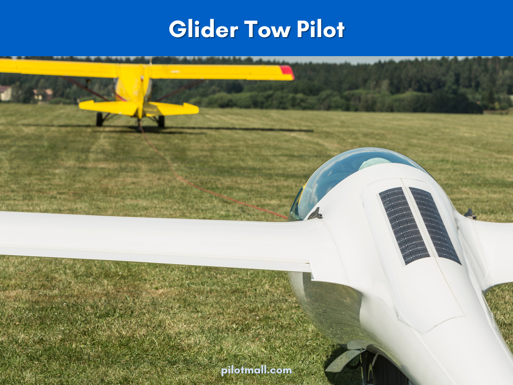 A Small Yellow Plane Tows a White Glider