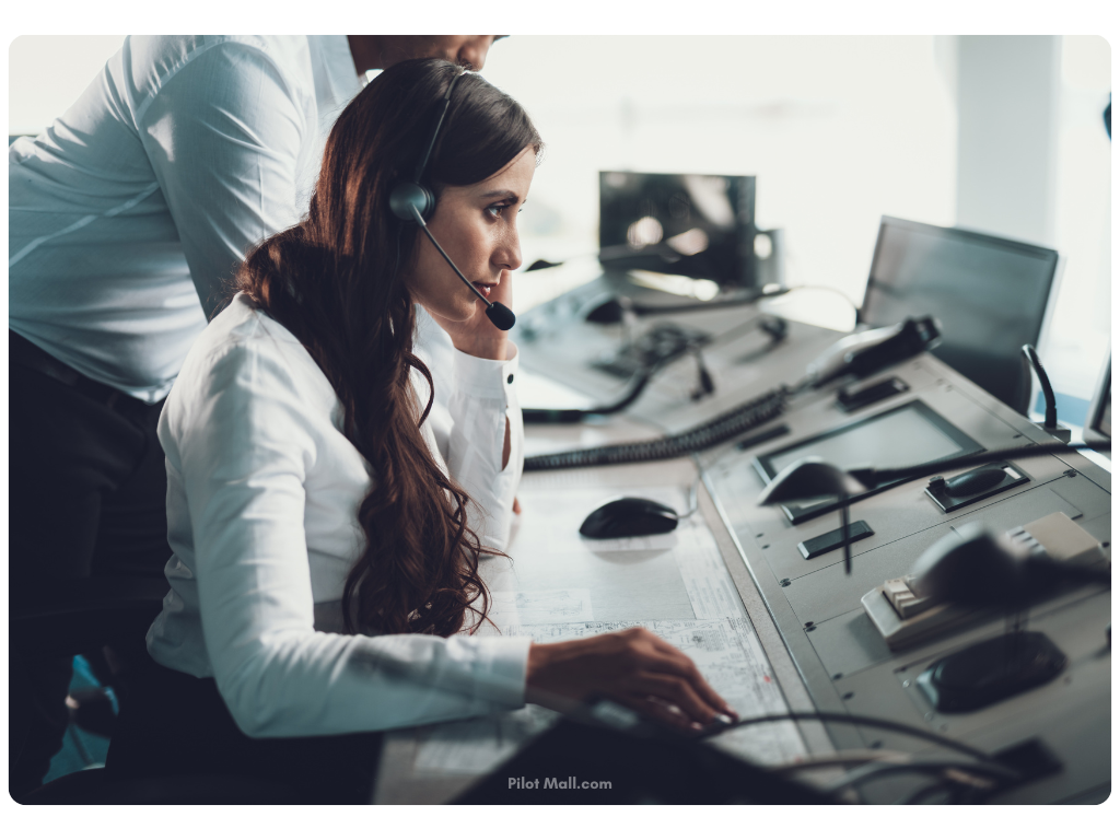 An Aircraft Dispatcher focused intently on their job - Pilot Mall