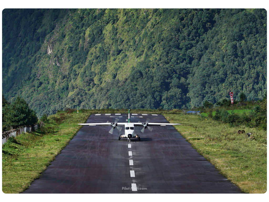 And Aircraft making a Mountain Top Runway Landing - Pilot Mall