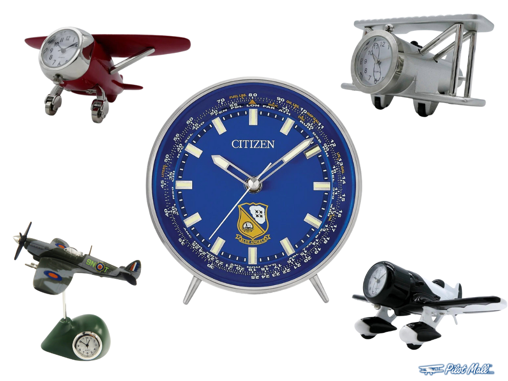 Aviation and plane Wall clocks and desk clocks - Pilot Mall