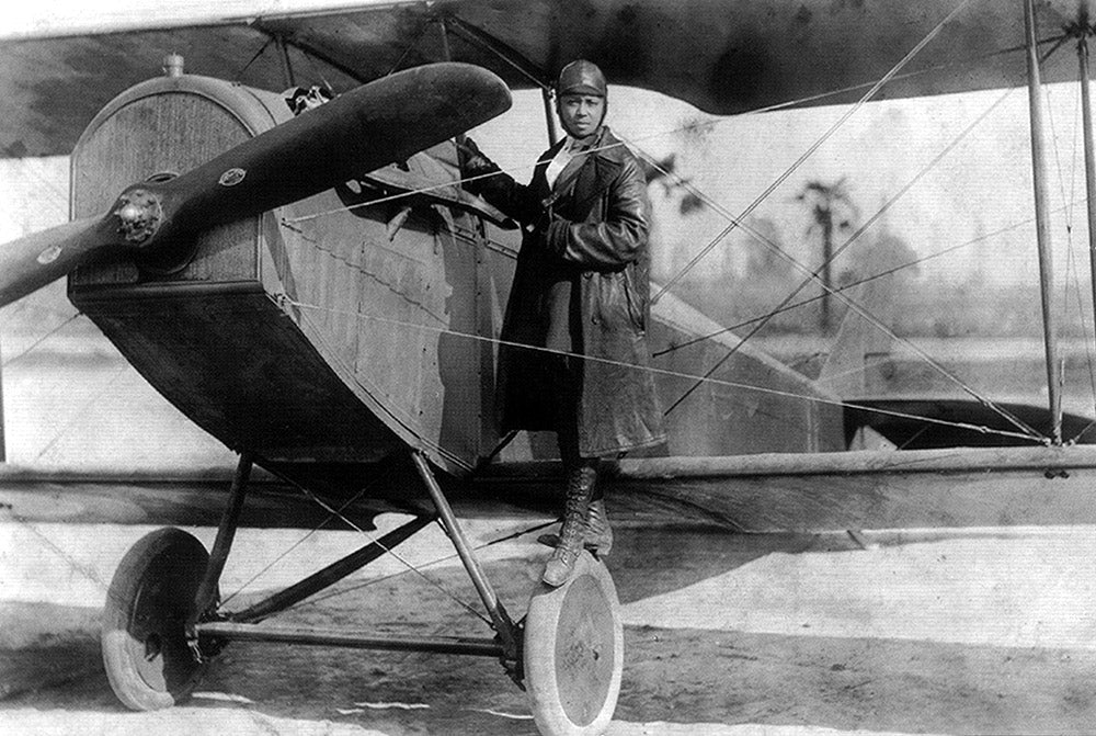 Bessie Coleman y su avión 1922