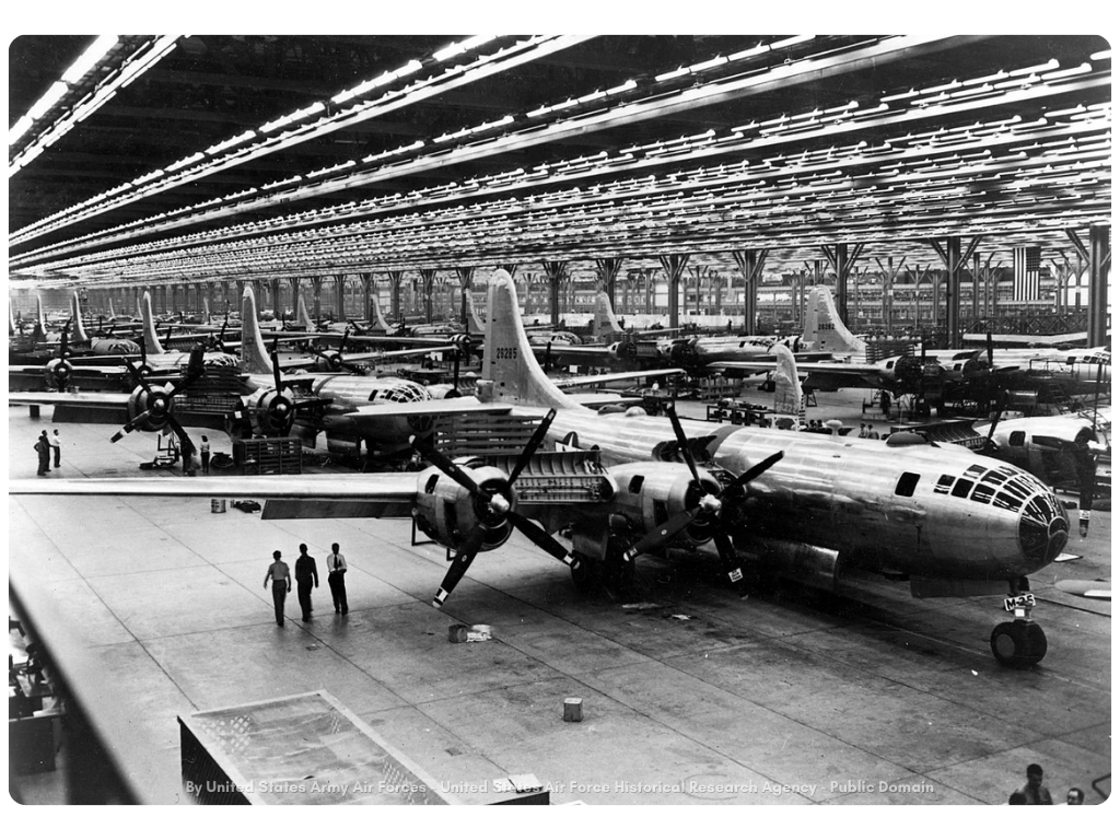 Boeing assembly line at Wichita Kansas 1944