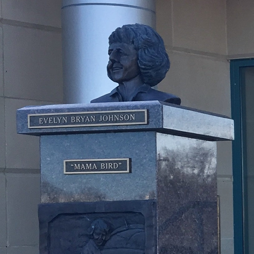 Bust of Evelyn Bryan Johnson Photo By Walker Kinsler