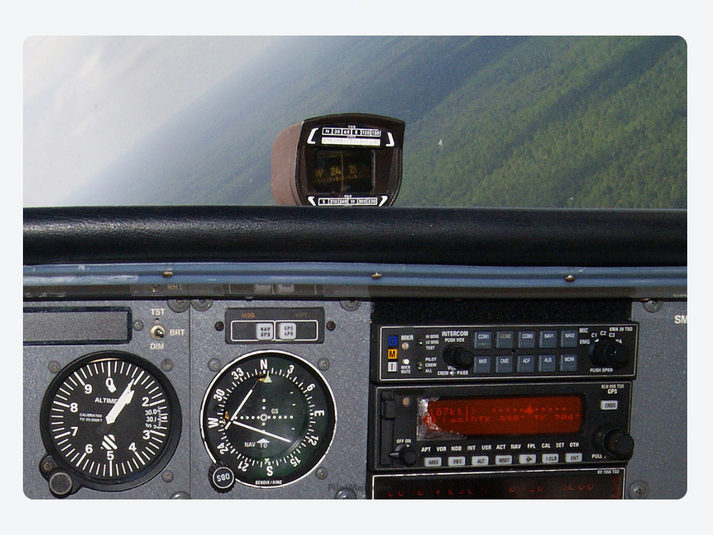 CLose up of a magnetic compass above the instrument dash - Pilot Mall