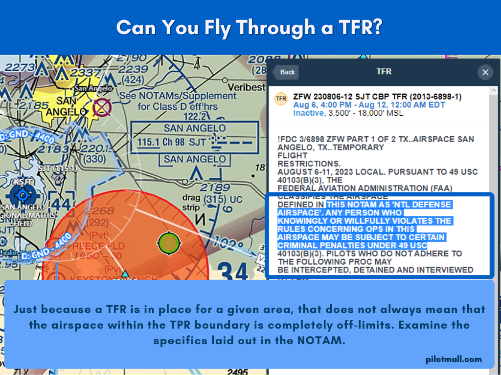 Can You Fly Through a TFR - Pilot Mall