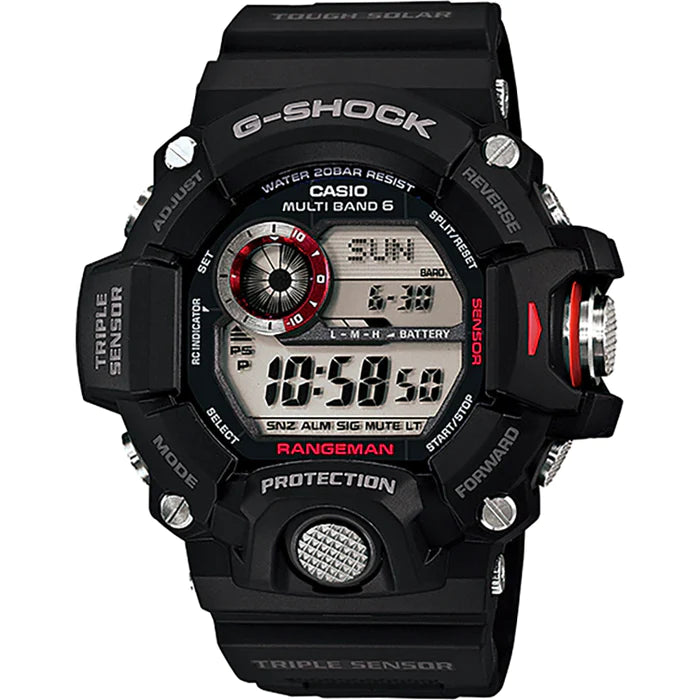 Casio Rangemen G-Shock Black Solar Atomic Watch
