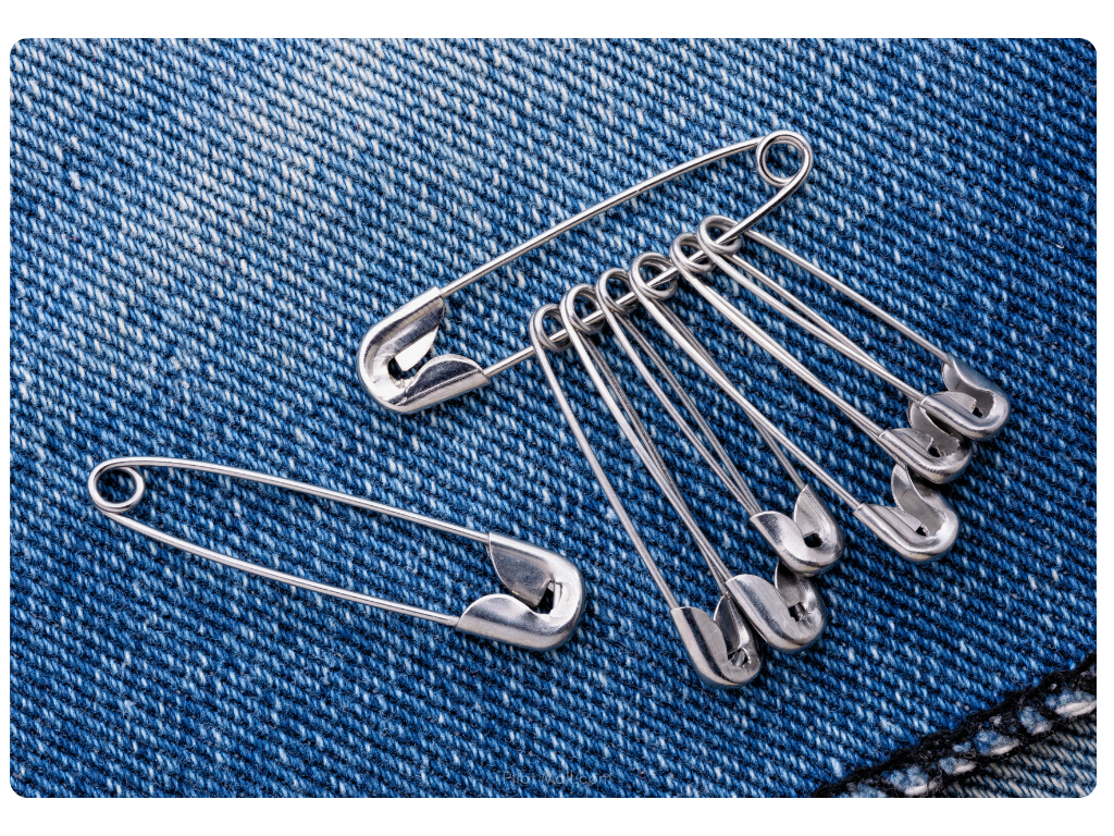 Close up of Safety Pins