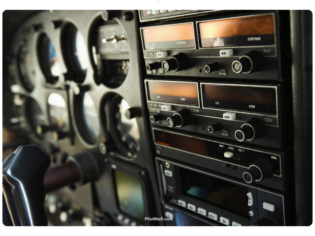 Close up of radio communication equipment and transponder