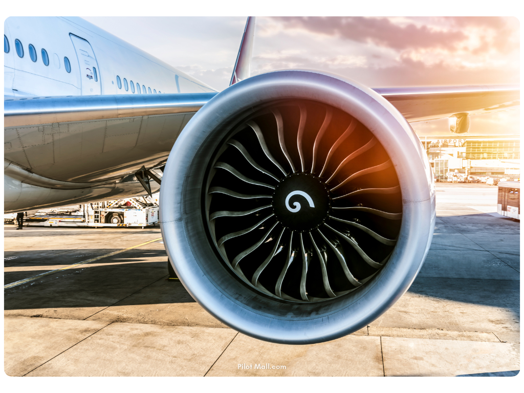 Closeup of a Jet Engine on an Airliner - Pilot Mall