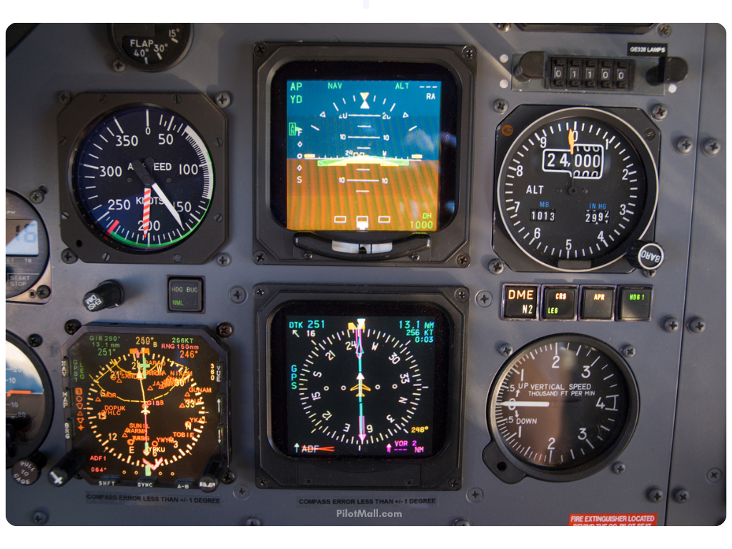 Closeup on Aircraft Instruments