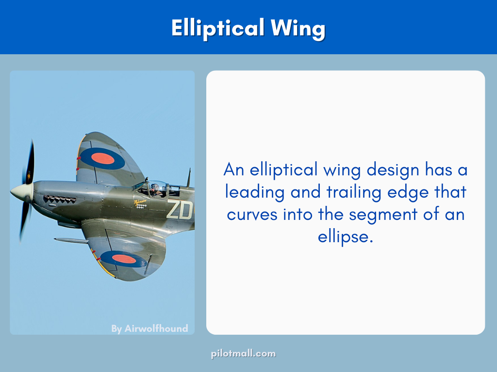 explicación del diseño del ala elíptica
