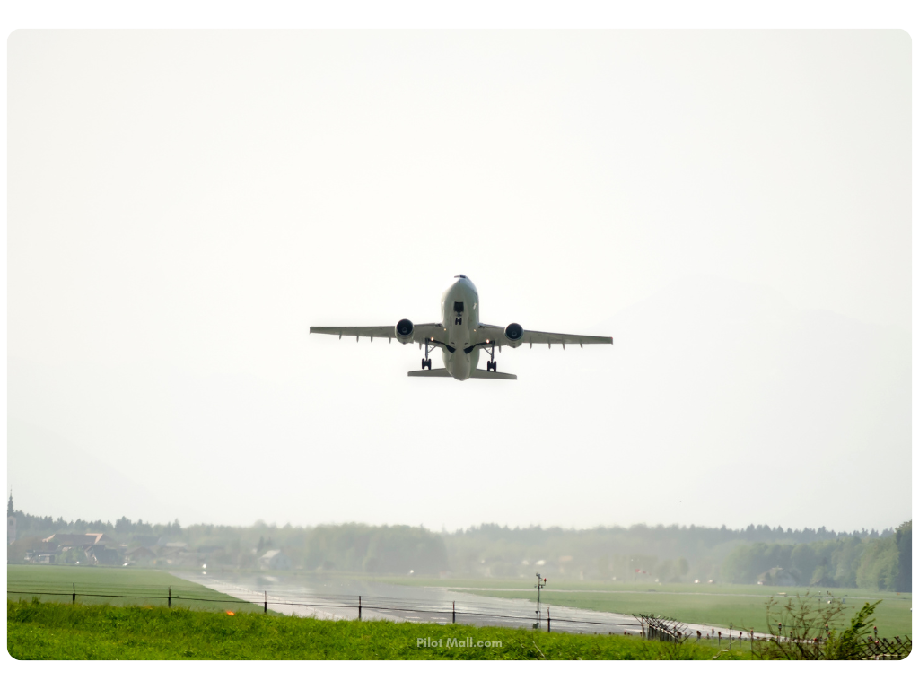 Avión a reacción despegando de la pista