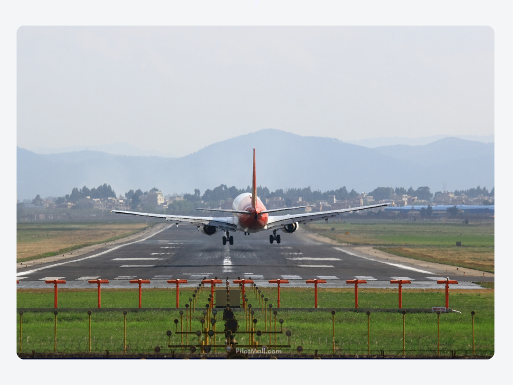 Large Aircraft Landing on the Runway
