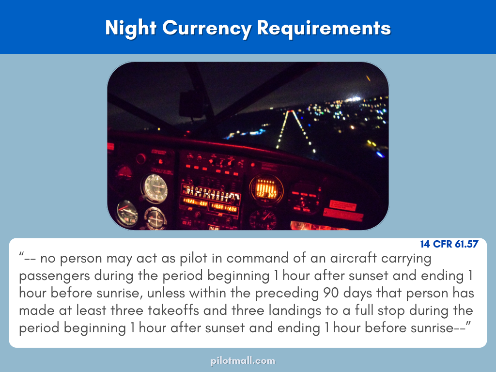 Night Currency Requirements - Pilot Mall