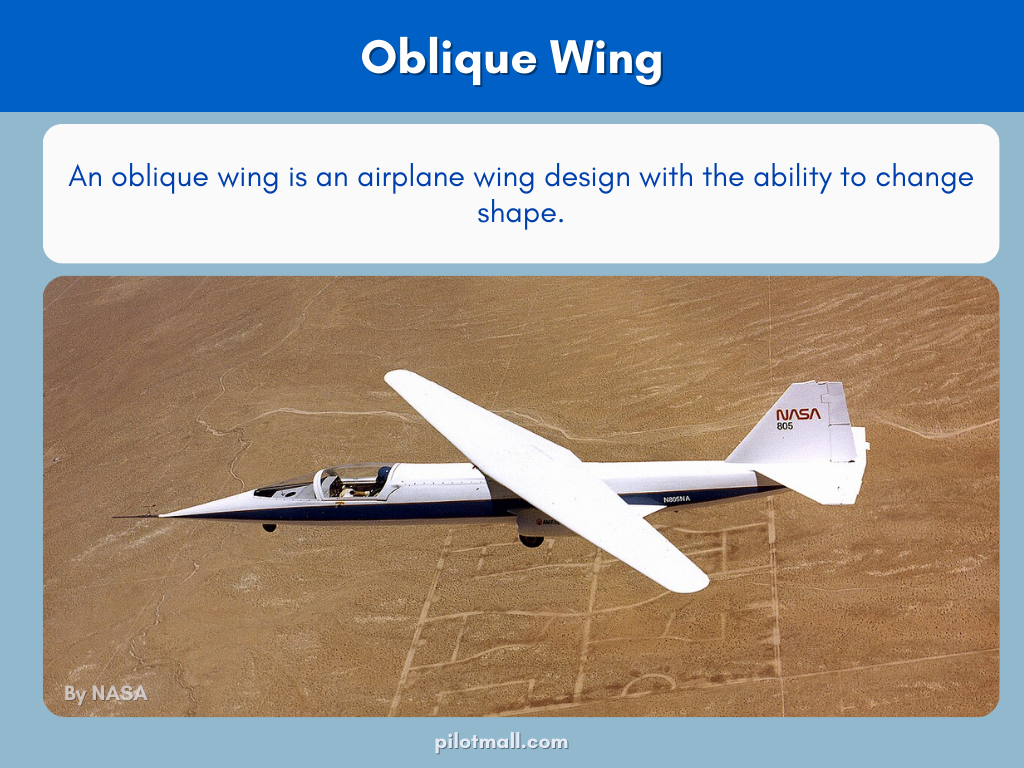 Tipos de alas de avión - Ala oblicua
