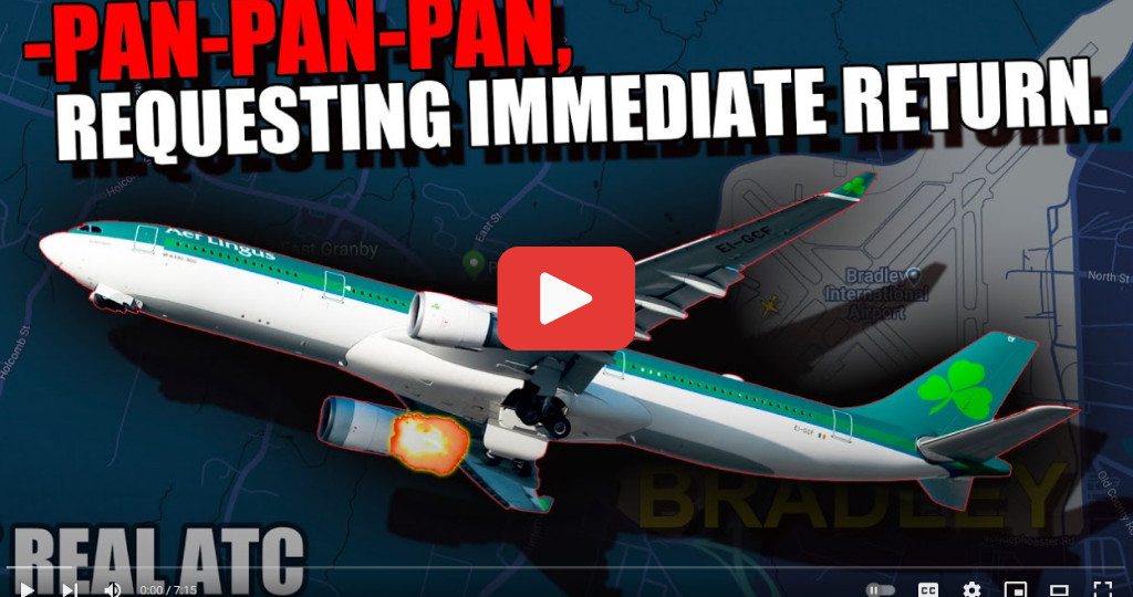 PAN-PAN-PAN, El compresor se cala justo después del despegue. Vídeo de YouTube de Aer Lingus Airbus