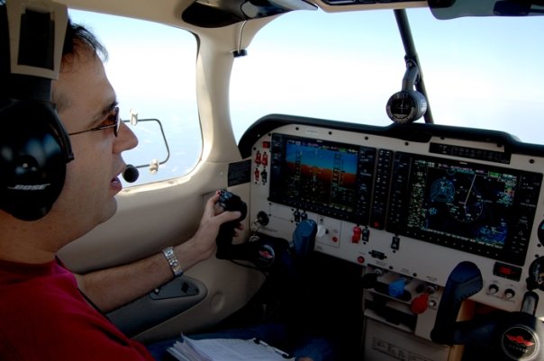 Pilot on Mooney Flight Controls