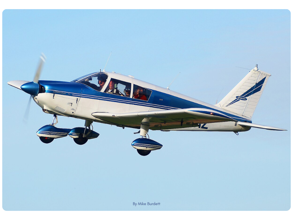Piper PA-28-180 Cherokee over Northrepps By Mike Burdett