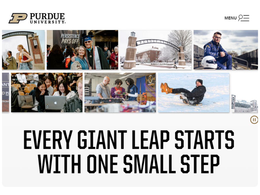 Purdue University Website Screenshot - Pilot Mall