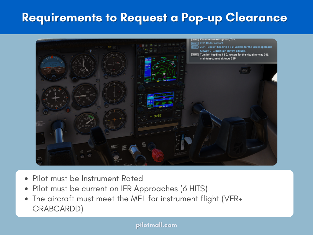Requirements to Request a Pop-up Clearance - Pilot Mall