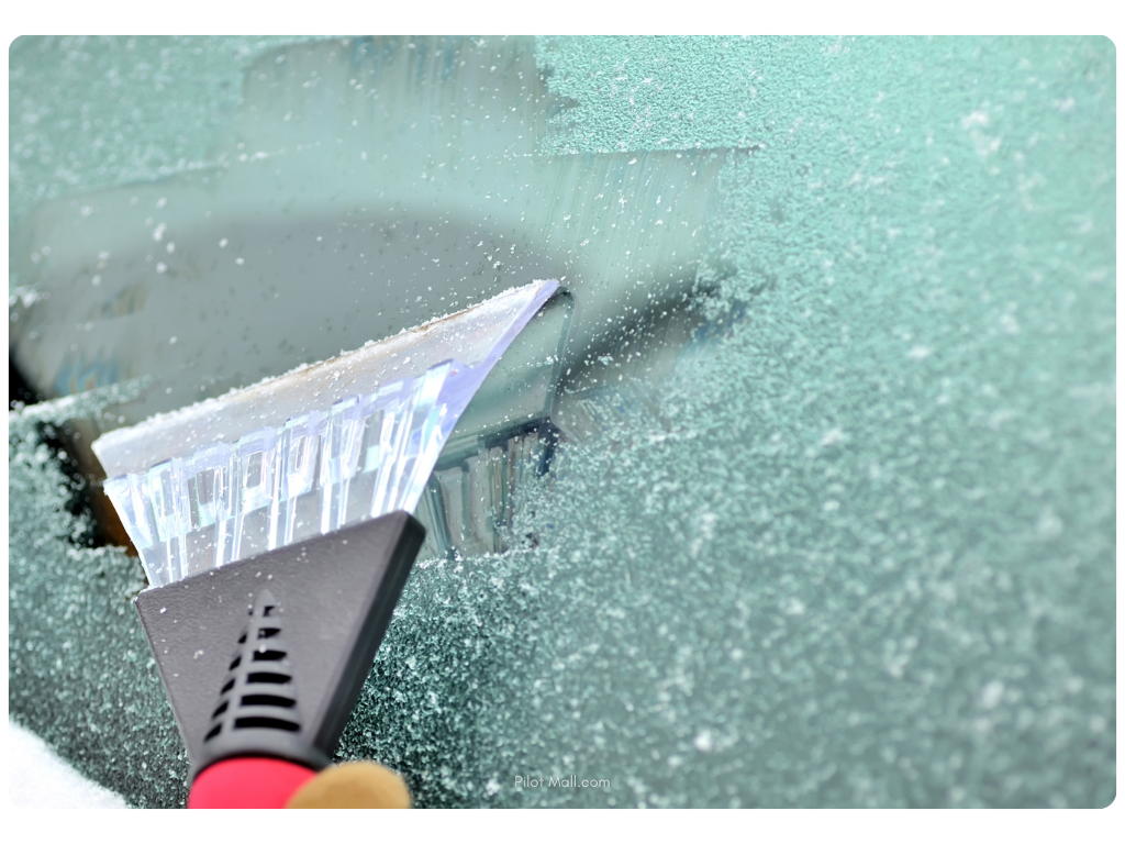 Ice removal on a windshield